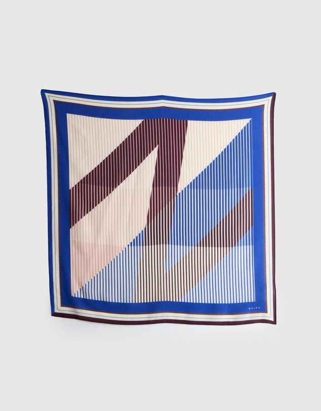 Evity - Silk Scarf Stripe Print