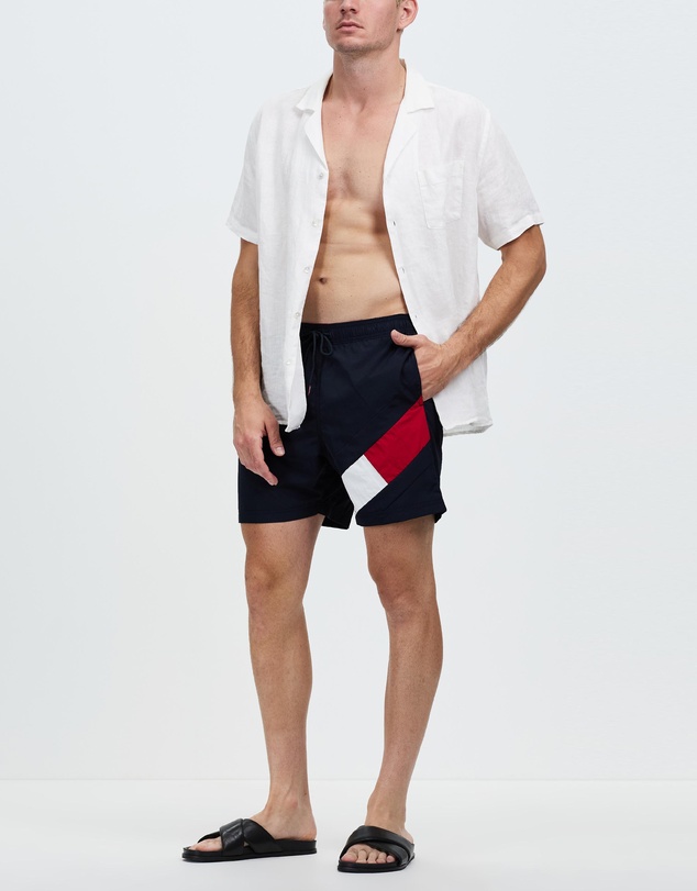 Tommy Hilfiger - Slim Fit Mid Length Swim Shorts