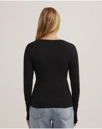 Witchery - V-neck Long Sleeve Top