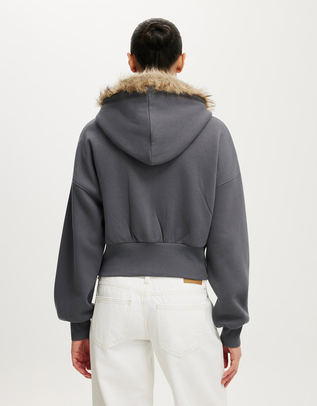 Cotton On - Oversized Zip Through Hoodie