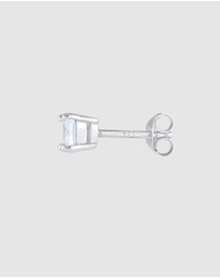 Kuzzoi - ICONIC EXCLUSIVE - Earrings Male Stud Zirconia Single 925 Sterling Silver