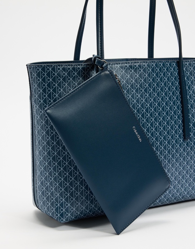 Calvin Klein - Emblem All Over Print Small Tote Bag