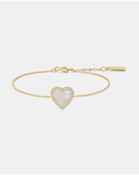 Ania Haie - Ania Haie Gold Mother of Pearl Halo Heart Bracelet