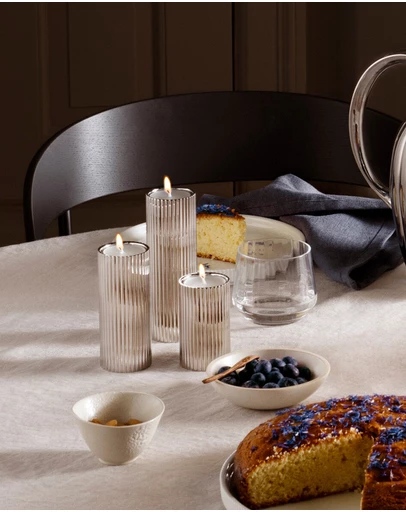 Georg Jensen - Bernadotte Tealight & Taper 3 pieces