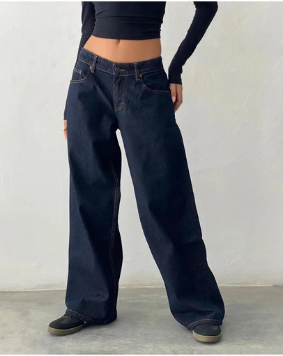 Motel Rocks - Roomy Extra Wide Low Rise Jeans
