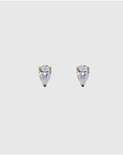 Izoa - Teardrop Stud Earrings