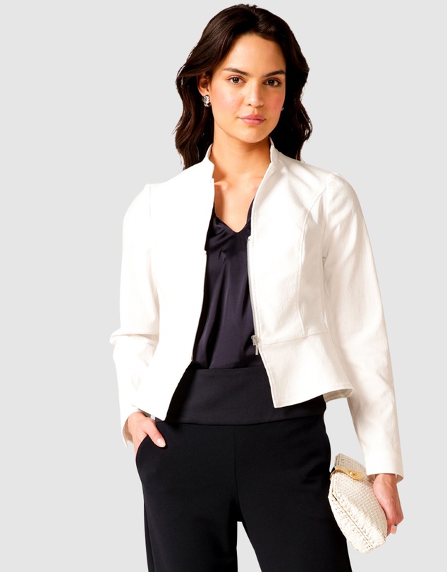 SACHA DRAKE - Front Zip Peplum Jacket