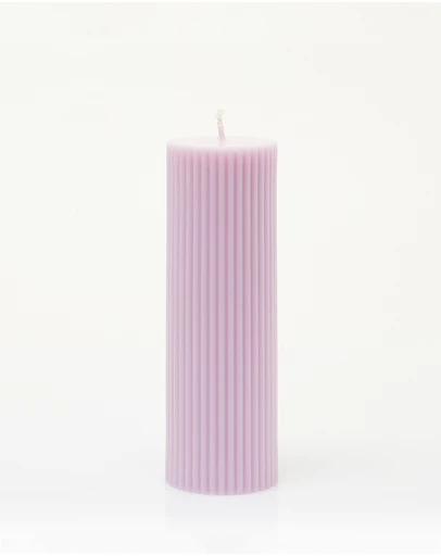 XRJ Celebrations - Pillar Pastel Purple Candle