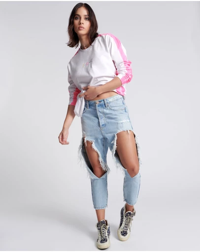 ONE TEASPOON - Fleetwood Kingpins Cropped Boyfriend Jeans