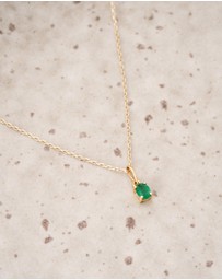 Luna Rae - Solid Gold - Emerald Necklace
