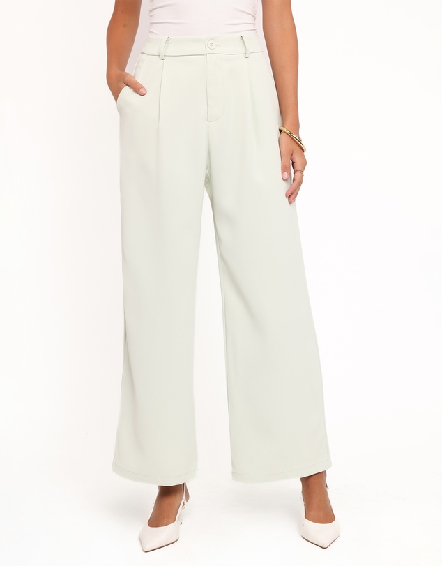 Petal & Pup - Lia Wide Leg Pant - Sage Green
