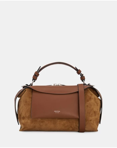 Oroton - Mica Mini Bowler Suede