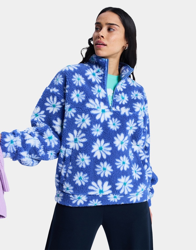Roxy - Womens Jive Talking Binded Half Zip Fleece Jumper
