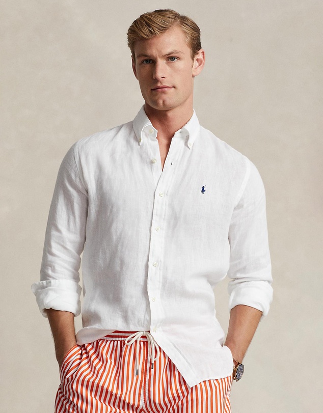Polo Ralph Lauren - Custom Fit Linen Shirt- ICONIC EXCLUSIVE