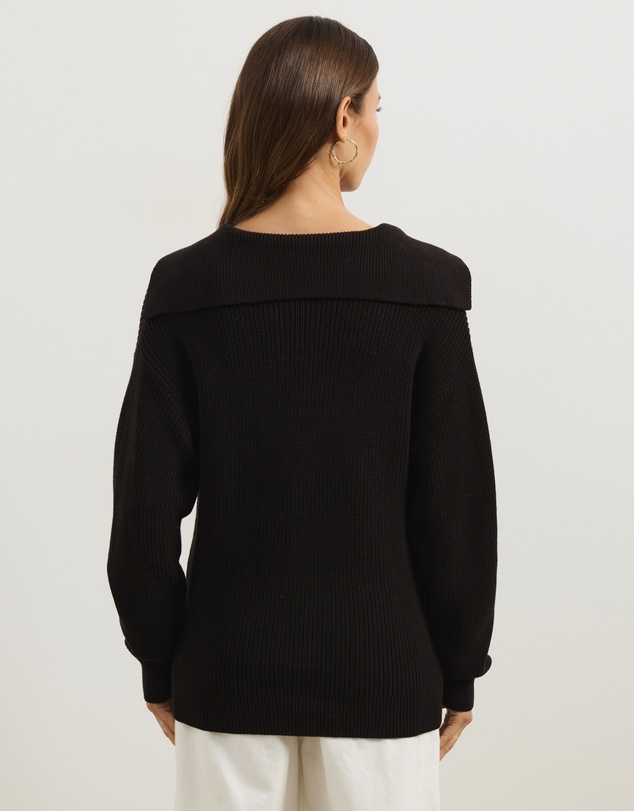 Atmos&Here - Natalie Oversized V-Neck Knit Jumper