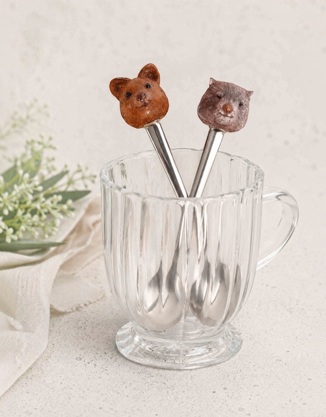 La La Land - Resin Spoons Aussie Cuties Wombat & Quokka