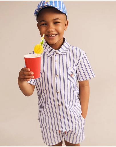 Huxbaby - Ocean Stripe Shirt - ICONIC EXCLUSIVE - Babies-Teens