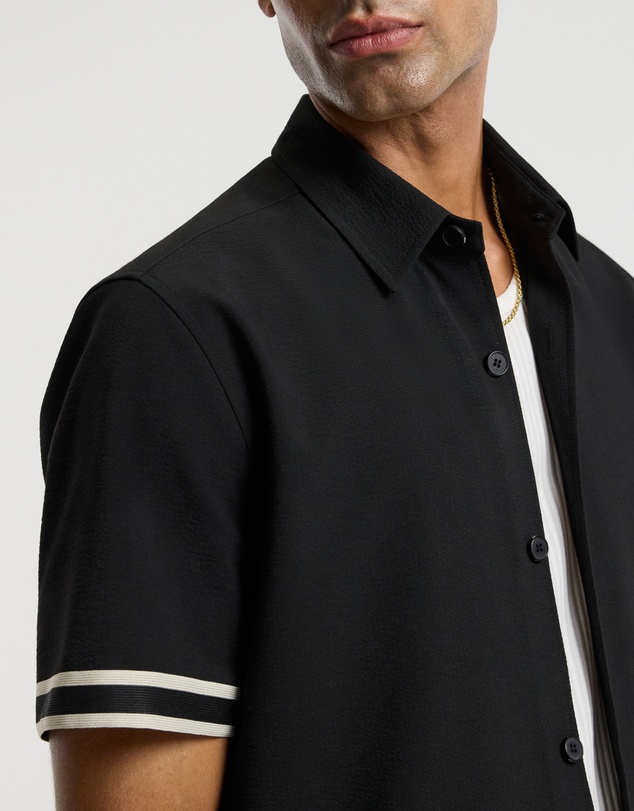 Calibre - Stripe Trim Tech Overshirt Black