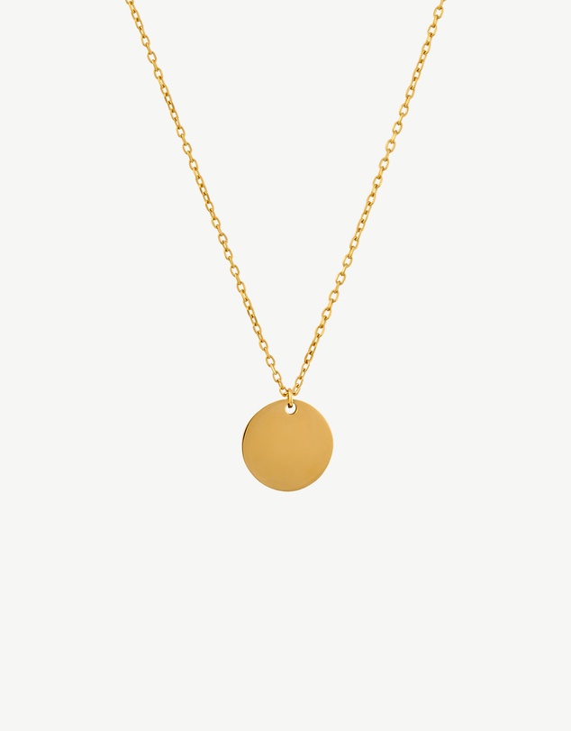 Zahar - Engravable Circle Pendant Necklace