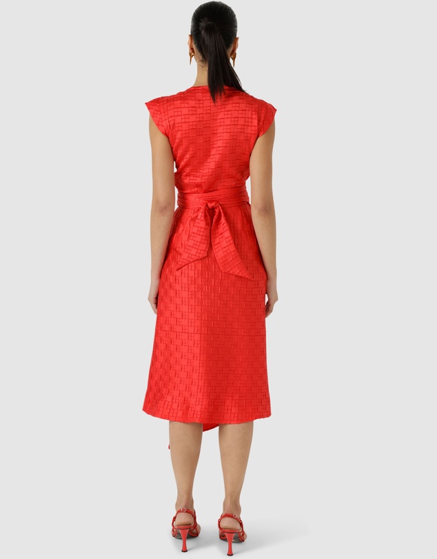 SACHA DRAKE - Crown Wrap Dress In Red