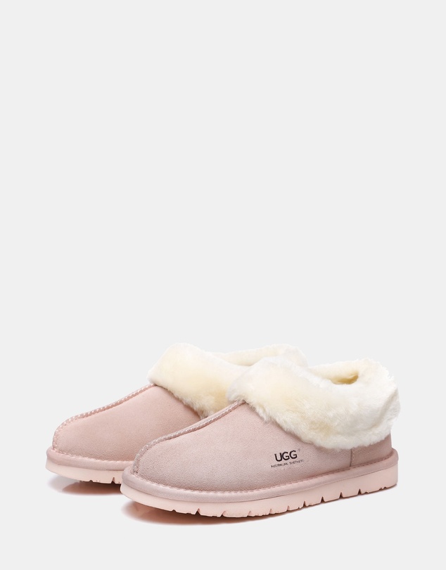 EVERAU - Australian Shepherd Ugg Homey Slipper Cow Leather Upper House Shoes