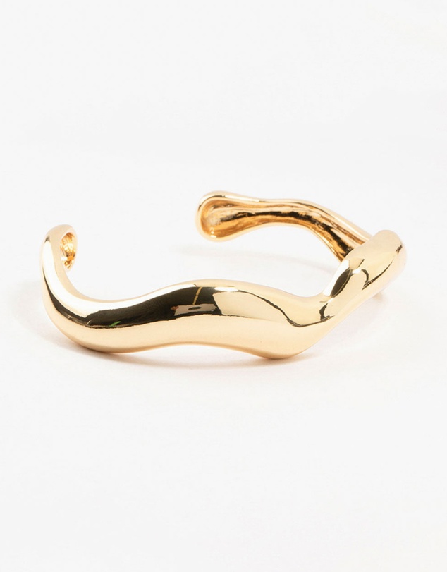 Lovisa - Gold Plated Organic Wave Wrist Cuff