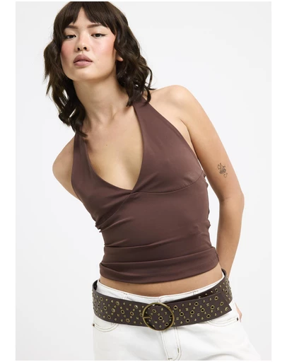 General Pants Co. Basics - Plunge Halter Top