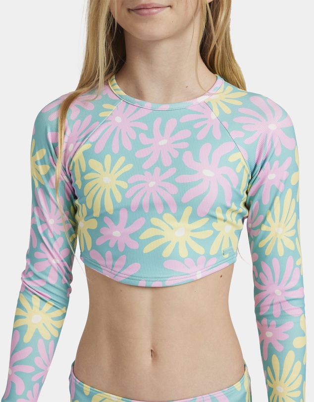 Roxy - Girls 8 to 16 Flower Lover Lycra Two Piece Rash Vest
