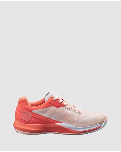 Tropical Peach, Hot Coral & White