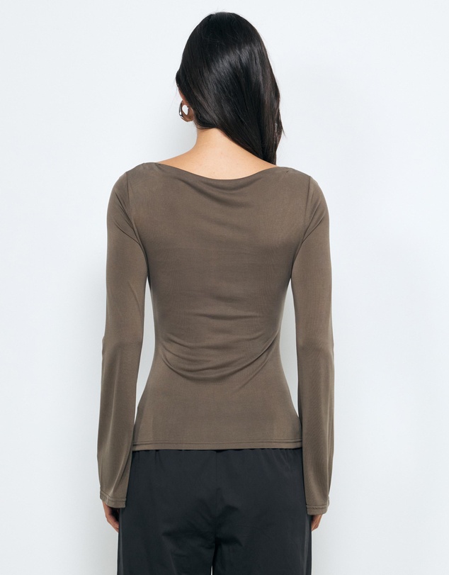 AERE - Marina Cupro Flared Sleeve Top
