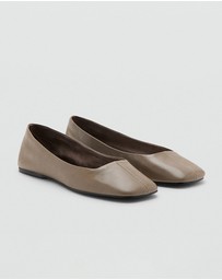 M.N.G - Leather Ballet Flats