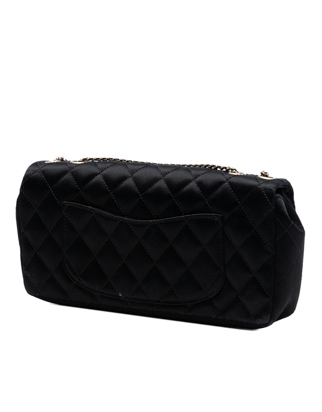 Pre-Loved by Azura Reborn - Pre-Loved Quilted Satin Precious Jewel East West Flap
