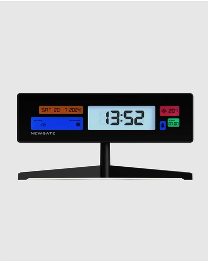 Newgate - Newgate Supergenius Lcd Alarm Clock Matte Black