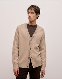 Trenery - Merino Cable Detail Cardigan in Cinder