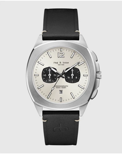 rag & bone - Rag & Bone Bleeker Silver-Tone Chronograph Watch