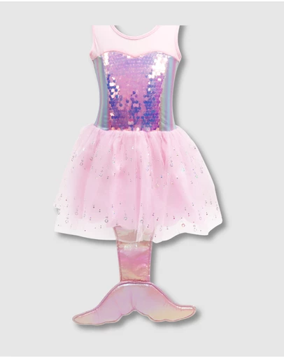 Pink Poppy - Mermaid Dress with Tail