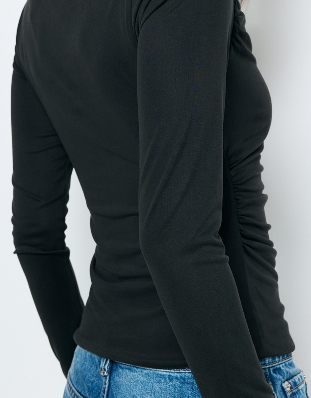 AERE - Eira Ruched Cupro Top