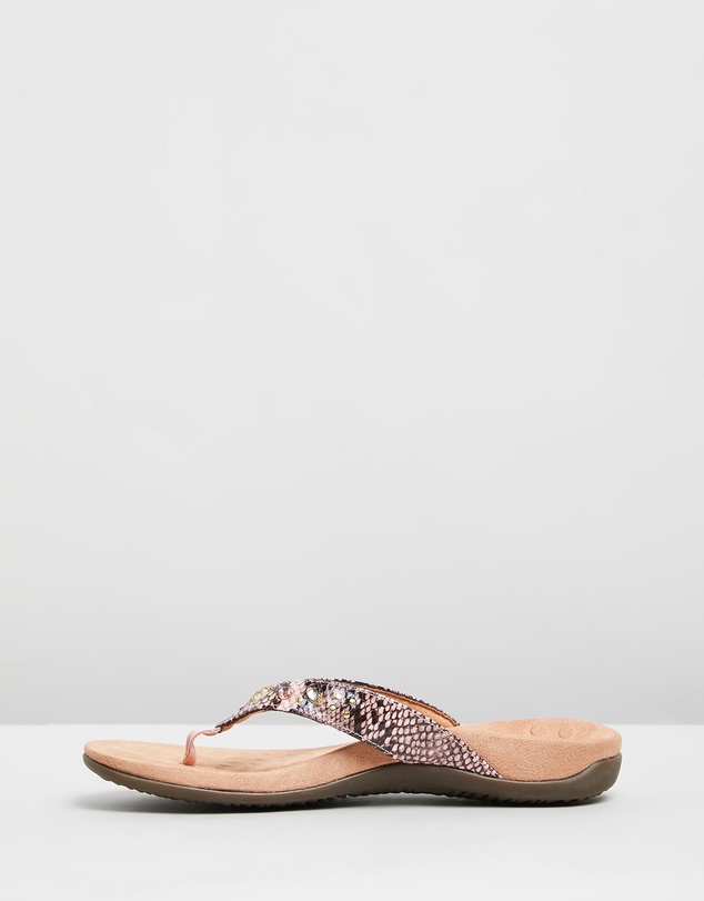 Vionic - Lucia Toe Post Sandal - Camelia Snake
