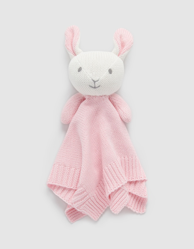 Purebaby - Knitted Bunny Comforter-Babies