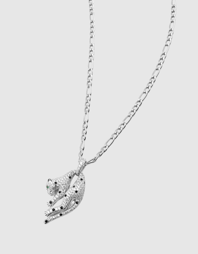 Nialaya Jewellery - Men's Sterling Silver Panther Necklace