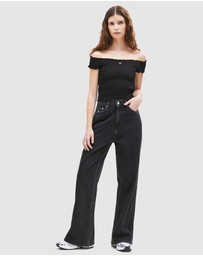 Tommy Jeans - Slim Smock Crop Top
