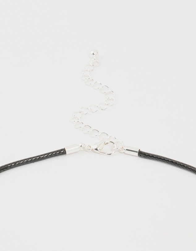 Lovisa - Silver Plated Heart Cord Necklace