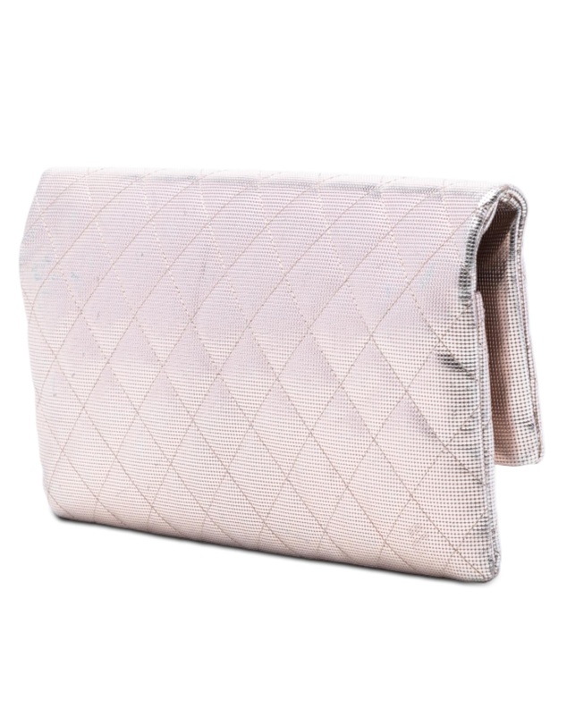 Pre-Loved by Azura Reborn - Pre-Loved Quilted Calfskin Pixel Effect Beauty Foldover Clutch