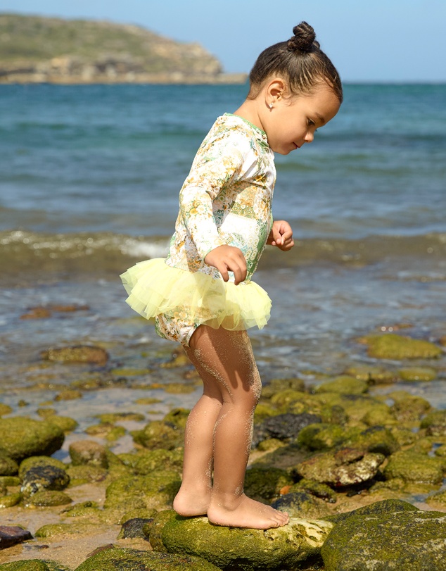 Aqua Blu Kids - Mosaic Long Sleeve One Piece - Babies
