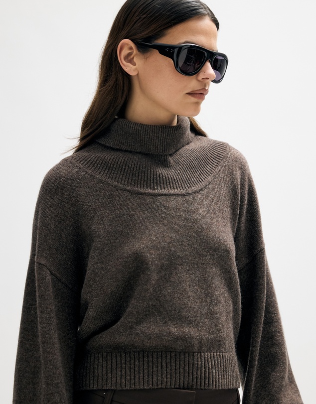 Minima Esenciales - Rian Wool Cashmere Funnel Neck Jumper