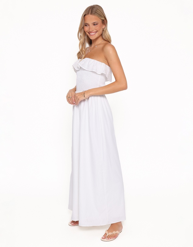 Petal & Pup - Gilbert Strapless Maxi Dress - White