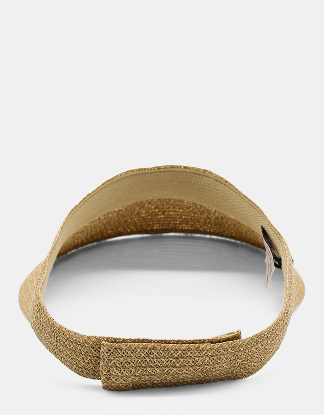 Morgan & Taylor - Blake Braided Straw Visor in Natural Beige