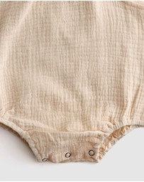WITH LOVE FOR KIDS - Cotton Muslin Flutter Playsuit Set - Babies