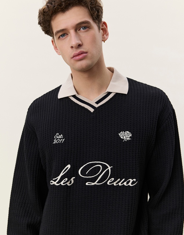 Les Deux - Waffle LS Football Jersey