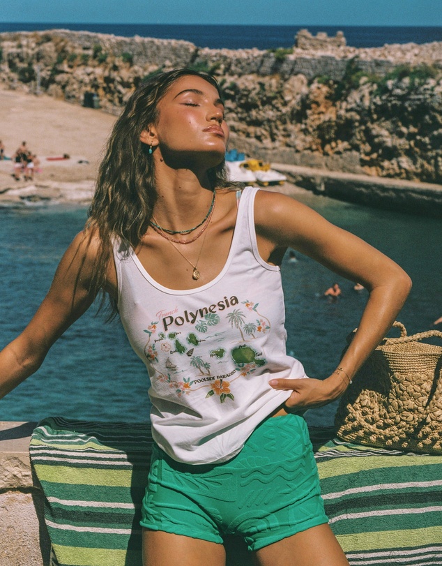 Poolside Paradiso - Isola Tank - White